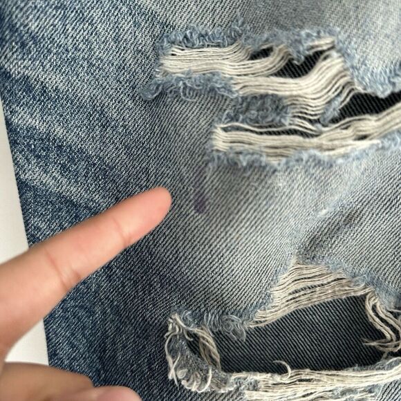 Levis Jeans Mens 34 x 30 Straight Leg Distressed Western Whiskering Faded Cowboy - Picture 10 of 16